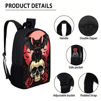 Ensemble de sacs à déjeuner DIY de 17 pouces, grande capacité, style preppy, avec fermeture éclair résistante à l'eau et poignée souple, pour élèves du primaire - Commande minimum de 3 pièces