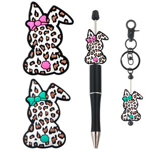 Nueva venta al por mayor sin BPA fácil <span class=keywords><strong>de</strong></span> atar bebé DIY collar pulsera <span class=keywords><strong>Bad</strong></span> <span class=keywords><strong>Bunny</strong></span> personaje encantos Pascua Focal cuentas para bolígrafos - Product Image 3