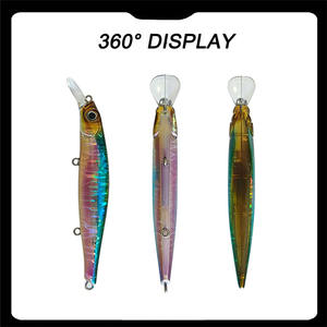 Leurre dur en plastique ALPHA OEM/ODM 80mm Minnow coulant avec revêtement haute brillance et yeux 3D pour la pêche <span class=keywords><strong>au</strong></span> bar et <span class=keywords><strong>au</strong></span> brochet - Product Image 3