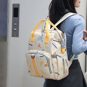 Fashion Printed Mommy Backpack Mochila Lightweight Baby Diaper <b>Storage</b> Bag for Daily Outdoor Travel - Product Image 2