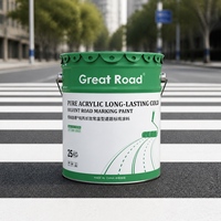 Peinture de marquage routier à base d'acrylique pur, résistante aux températures ambiante, sac de 25 kg pour la construction de lignes de circulation sur autoroutes urbaines