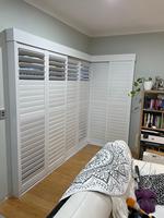 Volets coulissants horizontaux pour armoire, avec système à double rail, pour porte de placard – Fourniture directe usine