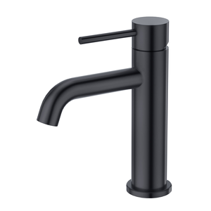 Grifo de lavabo de baño elegante de estilo europeo en níquel cepillado, grifo de baño de un solo orificio, moderno. - Product Image 1