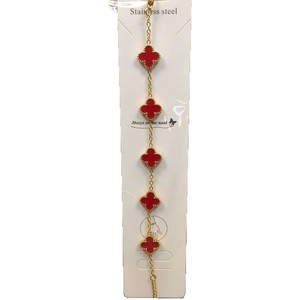 <span class=keywords><strong>Bracelet</strong></span> en acier inoxydable plaqué <span class=keywords><strong>or</strong></span> 18 carats imperméable, motif trèfle à quatre feuilles, non ternissant, <span class=keywords><strong>pour</strong></span> femmes, vente en gros - Product Image 5
