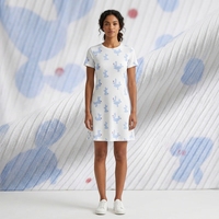 Usine directement poids léger deux côtés brossé impression DTY Spandex 4*2 tissu en tricot côtelé pour pull
