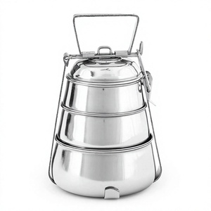 Stainless Steel Conical Tiffin <b>Lunch</b> <b>Box</b> 1-3L Eco-Friendly Freshness Preservation - Product Image 1