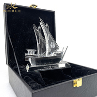 Modèle de navires arabes en cristal noble, trophée traditionnel pour la Journée nationale des Émirats arabes unis, prix personnalisé avec logo, cadeau d'affaires artisanal