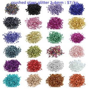 Pierres de verre métalliques irrégulières concassées, petits morceaux de verre brisé pour la décoration de slime, vente en gros - directement de l'usine, MOQ 1kg - Product Image 2
