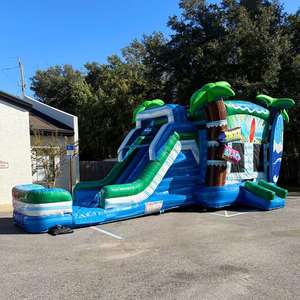 Casa inflable del agua <span class=keywords><strong>de</strong></span> la <span class=keywords><strong>publicidad</strong></span> al aire libre del verano del <span class=keywords><strong>precio</strong></span> al por mayor con los toboganes que saltan la piscina del Castillo - Product Image 5