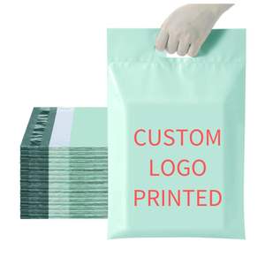 Custom Logo Recycled Black Handle Courier Bag Strong Sealing Compostable PE Clothes Shipping Poly Mailer - Product Image 1