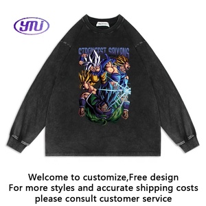 Felpa Unisex Premium in Cotone a Maniche Lunghe con Stampa <span class=keywords><strong>Anime</strong></span>, Collo Tondo, Stile Vintage Lavato, per Bambini - Product Image 6