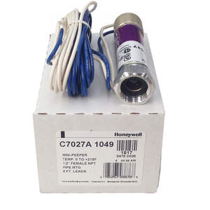 เครื่องตรวจจับรังสียูวี C7027A1049 Minipeeper, 185-240 นาโนเมตร, -18~102 องศาเซลเซียส, สายยาว 96 นิ้ว, 1/2 นิ้ว NPT, /FM, สำหรับหัวเผาก๊าซ/น้ำมัน/ถ่านหิน - Product Image 5