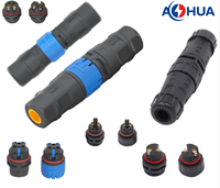 AOHUA Fixation à vis/Verrouillage rapide/Cosse à souder Connecteur de câble d'assemblage mâle femelle 15A 20A Adaptateur IP68 2 ~ 3P Prise étanche