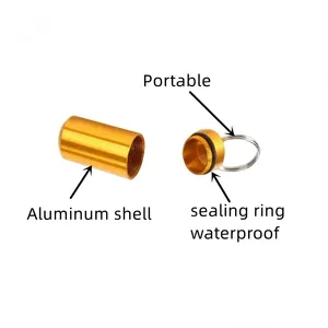 Mini boîte à pilules portable étanche en aluminium, étui pour comprimés, flacon de médicaments, vitamines, huiles de poisson, organisateur de rangement - Product Image 4