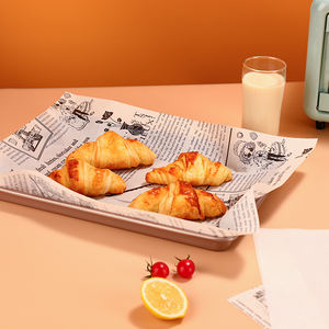 Papier sulfurisé blanc personnalisé 38*28cm pour cuisine, qualité alimentaire, résistant à la graisse, papier de cuisson en silicone anti-adhésif pour barbecue, 500 pièces - Product Image 2