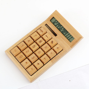 Tùy Chỉnh Món Quà Nhỏ Dễ Thương Máy Tính Để Bàn Công Dân 12 Chữ Số Bằng Gỗ Năng Lượng Mặt Trời Tre Khoa Học Máy Tính Kinh Doanh Bộ Quà Tặng - Product Image 4