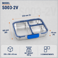 Boîte à bento Risheng en acier inoxydable à 3 compartiments avec couvercle en plastique mignon pour enfants, adultes et nouveau-nés, micro-ondable, chauffable, compatible lave-vaisselle, sans BPA