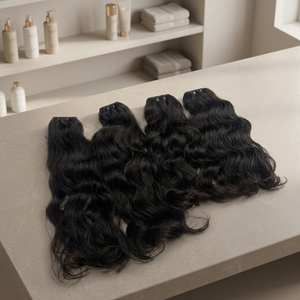 Extensions à coudre Urban Trend, cheveux naturels ondulés bruts, 100% cheveux humains vietnamiens, prêts à être expédiés, longue durée, compatibles avec la décoloration, qualité fine - Product Image 2
