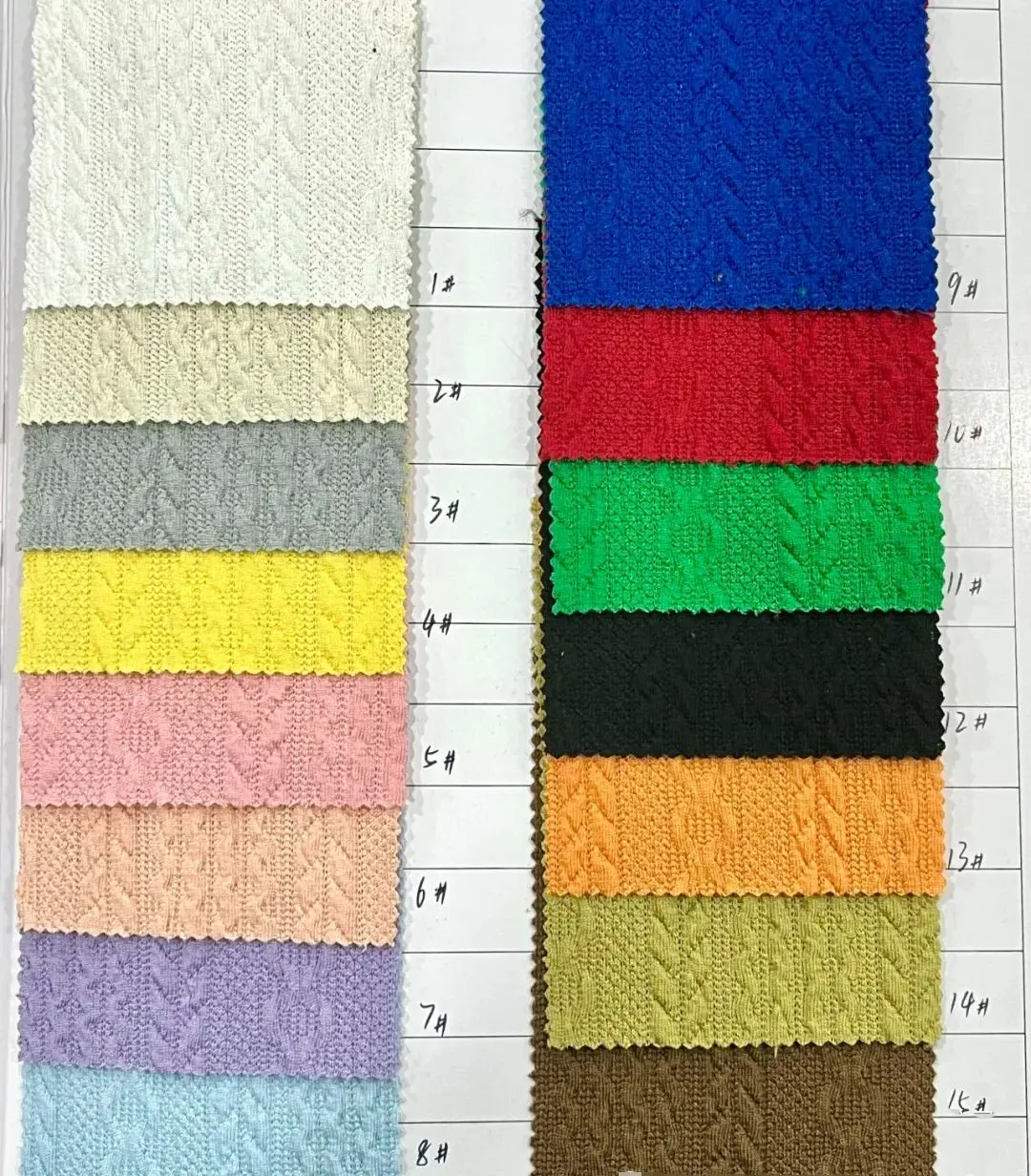 244-2 # yeni polyester örme jakar kumaş