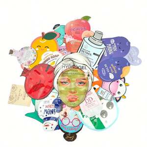 Custom Eco-Friendly 3 Side Seal Packaging Bag Heat Seal Aluminum <b>Foil</b> Facial Mask Sachets Moisture Proof Plastic Samples - Product Image 1