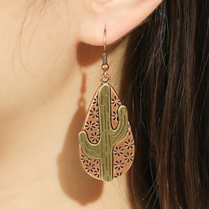 Pendientes Colgantes con Diseño de Cactus, Chapados en Cobre Antiguo, Estilo Bohemio, Joyería de Moda para Mujer, Pendientes de Aleación 2024 - Product Image 2