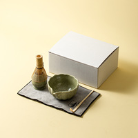 Ensemble de bols à matcha Chasen en céramique écologique Fouet japonais Support de livres Fait à la main Kit de cérémonie du thé de style dynastie Song