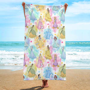 Pretty Princess Girl <b>Beach</b> <b>Towel</b> Anime Cartoon Kids Poncho Quick Dry Absorbent Sand Free <b>Microfiber</b> Bath <b>Beach</b> <b>Towels</b> - Product Image 4