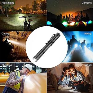 Mini LED Flashlight Pen <b>Waterproof</b> Pocket <b>Torch</b> Powerful LED Lantern for Camping & Hunting AAA Battery Powered 1PC Wholesale - Product Image 3