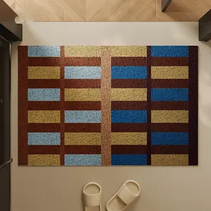 Высококачественный коврик в американском стиле, настраиваемый коврик для ног, нескользящий коврик для ног, шелковая петля, моющийся дизайн, скребковый полипропилен, промышленный - Product Image 3