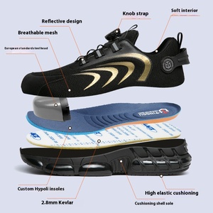 <span class=keywords><strong>Zapatos</strong></span> de Trabajo para Hombre, Zapatillas Deportivas Grises, <span class=keywords><strong>Zapatos</strong></span> de Seguridad con Puntera de Acero para Construcción - Product Image 6