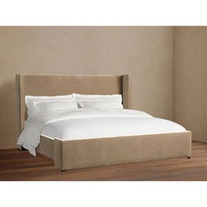 เฟอร์นิเจอร์ห้องนอนทันสมัย เตียงหุ้มเบาะขนาดคิงควีน โครงเตียงไม้ - Product Image 1