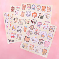 Ensemble d'autocollants mignons Kawaii, autocollants de dessin animé lapin/coeur/fruits pour journal, scrapbooking, décoration de planificateur