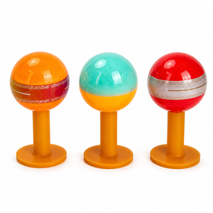 Custom Printed Band Park Golf <b>Ball</b> 60mm Two Tone Glitter <b>Ball</b> Logo OEM Wholesale Colorful Surlyn Golf <b>Balls</b> - Product Image 1