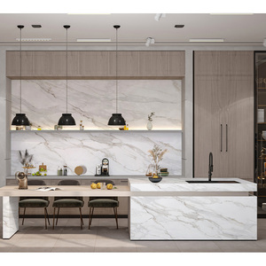 Goldtop ODM/OEM phong cách trắng calacatta Crema PD in 7002 thạch anh khách sạn hiện đại sử dụng nhân tạo thạch anh tấm - Product Image 4