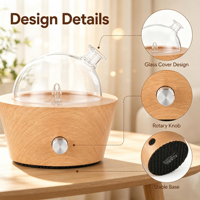 Diffuseur d'arômes essentiels pour voiture 200 ml, petit humidificateur à brume froide, aromathérapie, autonomie jusqu'à 8 heures, 7 lumières, salon, faible bruit, chambre à coucher