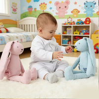 Peluche Lapin Mignon en Gros OEM, Rembourrage Coton PP Doux, Peluches Personnalisables, Cadeaux d'Anniversaire Unisexe, Sous Vide