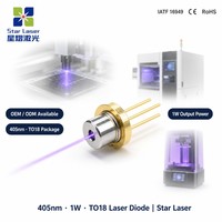 SHARP Dioda Laser Violet 405nm 1W yang Dapat Disesuaikan untuk Pengerasan Lem UV GH04V01A2GC (1000mW) TO-18 5.6mm Tutup Jendela Bebas Timbal untuk Penggunaan Medis