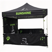 Tente pliante 2,5x2,5m avec structure en aluminium et tissu polyester, gazebo pour événements, logo personnalisé, tente de salon professionnel extérieur