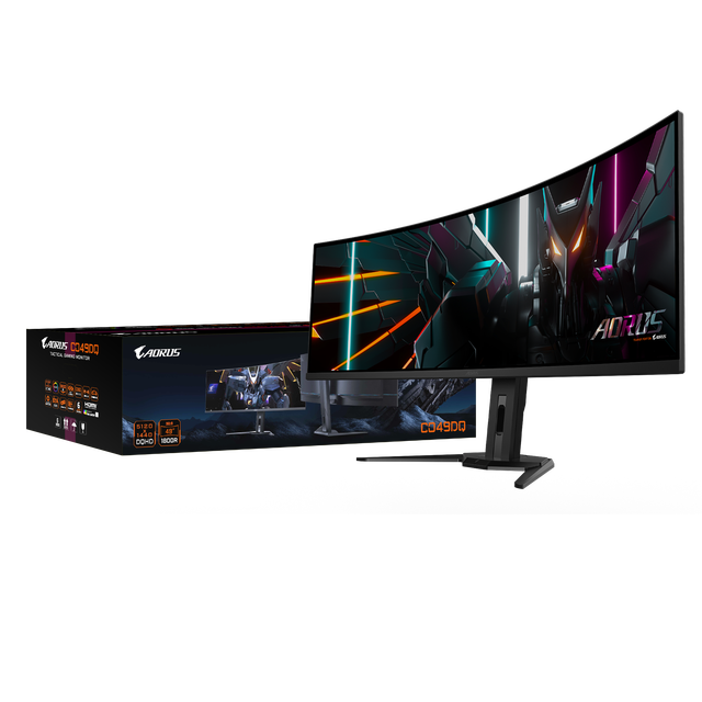 GIGABYTE AORUS CO49DQ 49Inch Curved 1800R Gaming Monitor with 5120 X 1440 Panel Resolution 250 Cd/m2 144Hz 99% DCI-P3 Monitor
