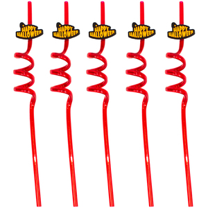 Offre Spéciale : Pailles Spirales Personnalisables à Thème Halloween (Citrouilles, Têtes <span class=keywords><strong>de</strong></span> Mort, Vampires) - Product Image 3