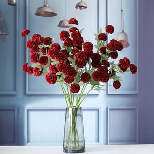 Flores artificiales decorativas de estilo europeo, <span class=keywords><strong>claveles</strong></span> de color al óleo, clavel de un solo tallo para regalo del Día de la madre - Product Image 2