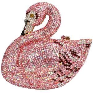Women Swan Rhinestone Evening Bag Glitter Crystal <b>Clutch</b> Purse Elegant Handbag for Wedding Engagement Date - Product Image 1