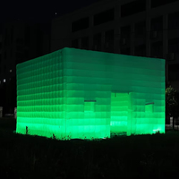 Tente de fête gonflable à LED, abri cubique, chapiteau avec éclairage pour événements, location commerciale, photomaton gonflable, lumière gonflable
