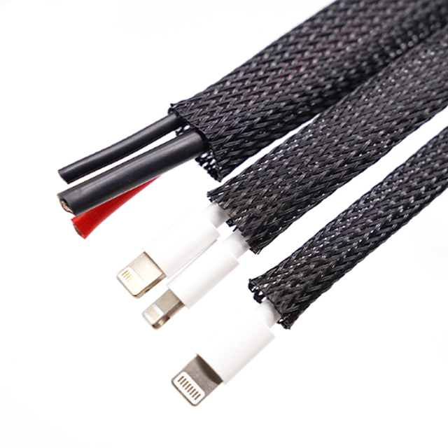 Braided PET Cable Sleeve High Temperature Pet Proof Cord Protector and Wire Wrap Protection for Cable Management