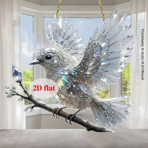 Decoración para el Hogar, Arte Acrílico, Pájaro Azul de Cristal, Adornos Coloridos, Obras de Arte Brillantes y Encantadoras, Kit de Arte, Decoración para el Hogar - Product Image 4