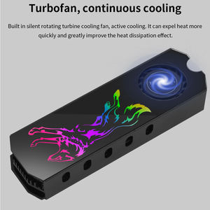 Tishric Radiator Ssd M2 Argb Met Ventilator 5V 3pin <span class=keywords><strong>M</strong></span>.2 Nvme Ngff 2280 Harde Schijf Heatsink Aluminium Turbo Met Thermische Pad Radiator - Product Image 2