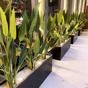 Moderna casa rettangolare in metallo per esterni vaschette in vaso di fiori decorativi accessori per giardino decorativo a scopo - Product Image 4