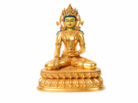 Statue de Bouddha Ksitigarbha Bodhisattva faite à la main, sculpture artisanale en laiton pour la décoration de la maison, décoration d'autel de temple