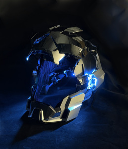 Nouveau <span class=keywords><strong>casque</strong></span> <span class=keywords><strong>Iron</strong></span> <span class=keywords><strong>Man</strong></span> MK17 Jarvis Mark à commande vocale en ABS avec masque à ouverture automatique pour cosplay d'Halloween - Product Image 5