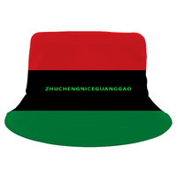 Chapeau Bob Drapeau Pan-Africain pour Femmes et Hommes, Chapeau de Pêcheur Patriotique, Casquette d'Été Anti-Soleil pour Voyage, Plage et Pêche